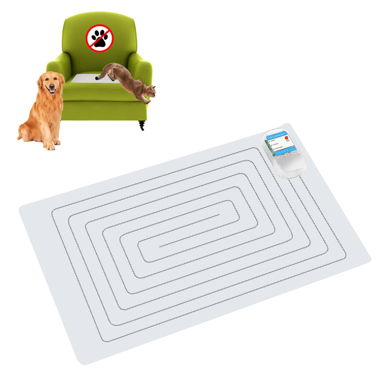 SEERWAY 22"x14" Scat Mat for Dogs and Cats, Pet Shock Mat with 3 Training Modes - Electric Training Pad to Keep Pets Off Furniture, Couch, Countertops, Christmas Tree - Indoor Pet Deterrent Mat 22"x 14" Small