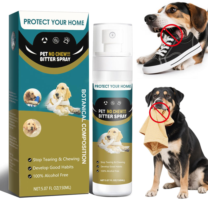 QHZ No Chew Spray for Dogs Bitter Apple Spray to Stop Chewing, Training Deterrent for Puppies & Adult Dogs, Protects Furniture, Shoes, Cords - PawsPlanet Australia