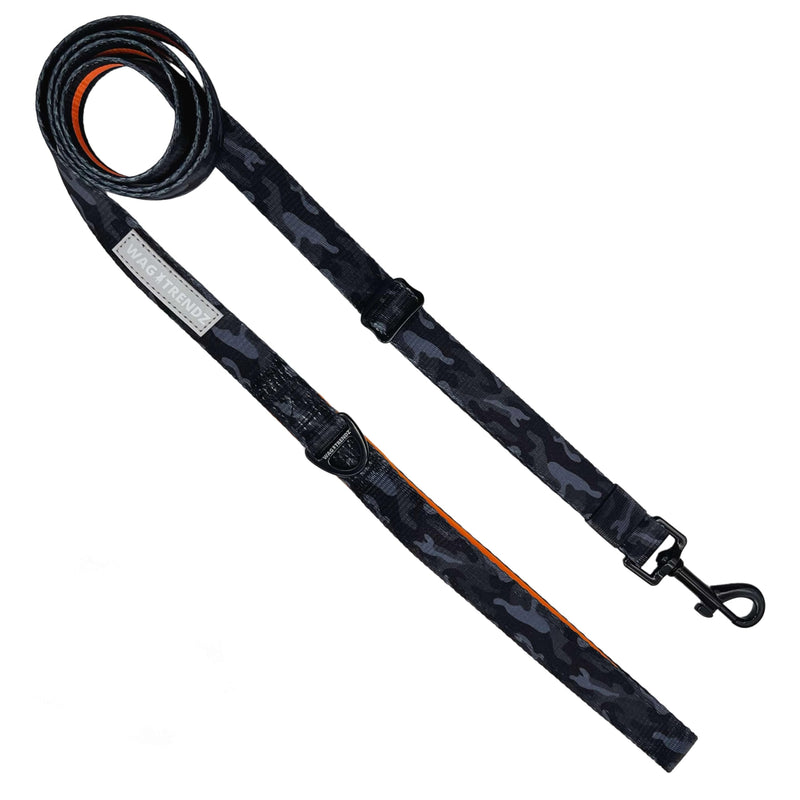 Adjustable Dog Leash | Camo Chic (SH?k) Orange | M Camo Chic | Orange Medium - PawsPlanet Australia