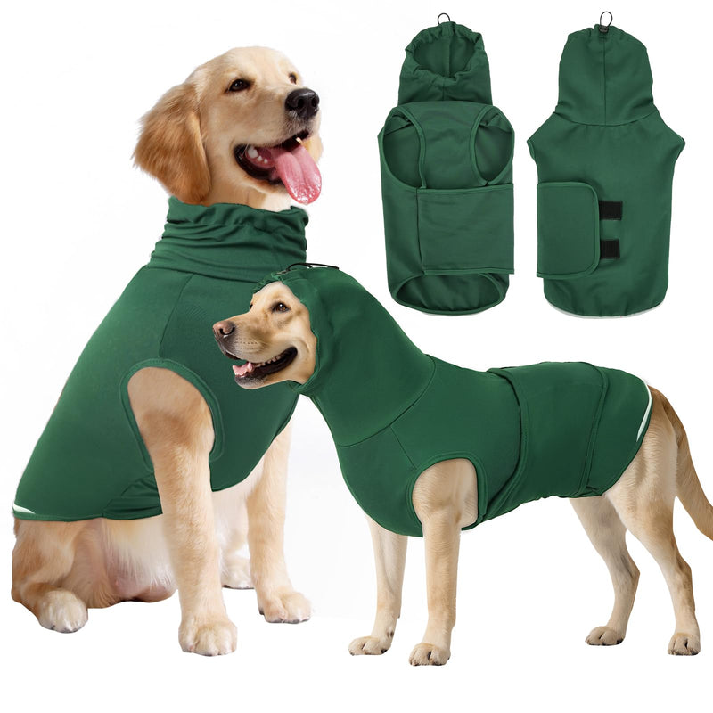 Thunder Vest for Dogs Anxiety, Dog Thunder Jacket for Thunder, Fireworks, Vet Visits & Separation, Keep Pet Calm Without Medicine, Anti Anxiety Vest for Dogs and Cat Body and Ear (Green, XX-Large) Green - PawsPlanet Australia