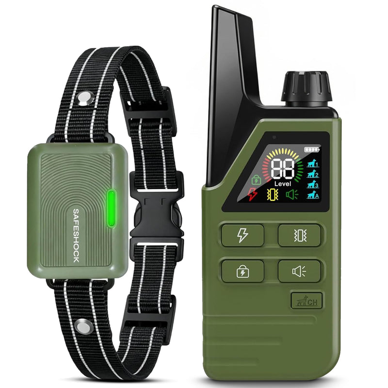 SafeShock® (Latest Model) - Dog Collar with Remote Control, Dog Training Collar with Remote - Beep & Vibration First, Adjustable Levels, 4200FT Range, for Small, Medium & Large Dogs - PawsPlanet Australia