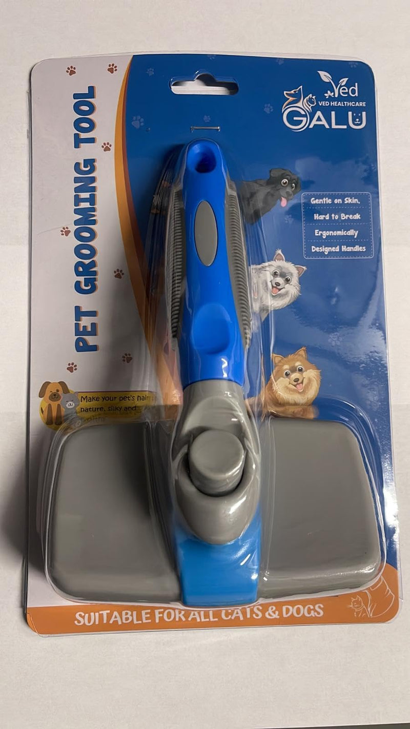 Ved Dog Brush & Cat Brush - Deshedding Tool for Short & Long Haired Pets, Grooming Brush for Dogs & Cats, Dog Grooming Supplies, Essential Pet Accessories for Shedding & Hair Removal