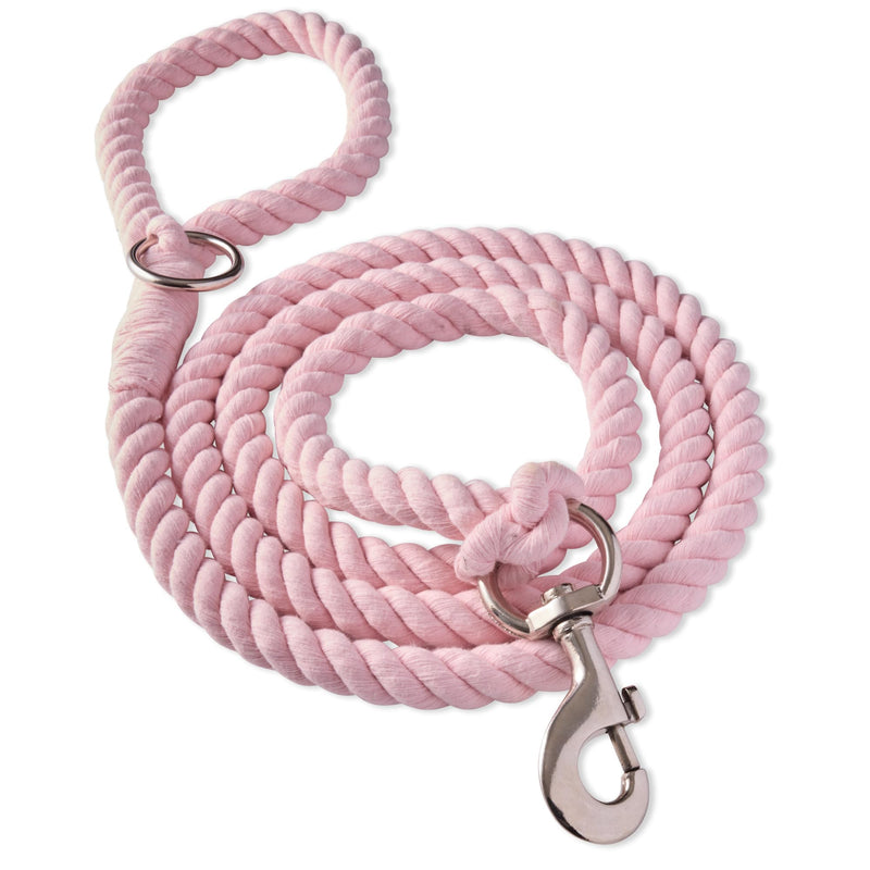 Tucker II – The Heavy Duty 6 ft Twisted Rope Cotton Durable Leashes Dogs, Pink, One Size - PawsPlanet Australia