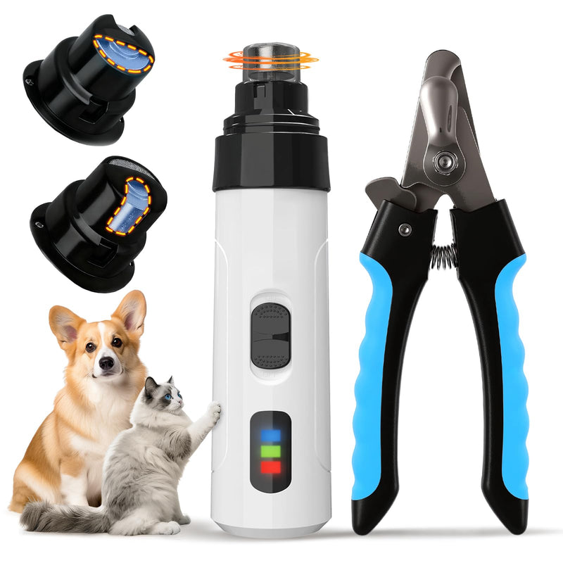 Silent Dog Nail Grinder, Whisper Quiet Claw Trimmer for Sensitive Pets, Safe & Stress-Free Nail Grooming for Dogs and Cats - PawsPlanet Australia