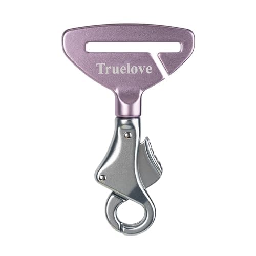 Truelove Vehicle Seat Belt Safety Buckle Lock, Dog Seat Belt Clip Universal Dog Car Restraint - Portable Vehicle Seatbelt Harness for Pet Car Travel(Purple) - PawsPlanet Australia
