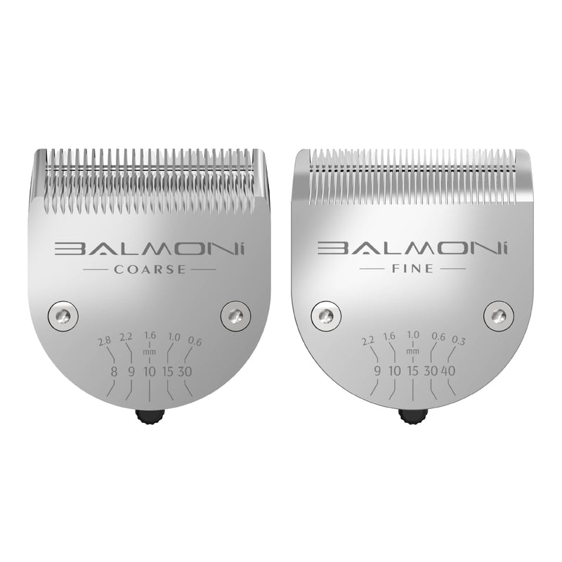 Professional Coarse + Fine 5-in-1 Clipper Blades (2-Pack) for 580 Series – Adjustable 0.6–2.8mm Detachable Metal Blades, Wahl Compatible, Steel Comb Ready