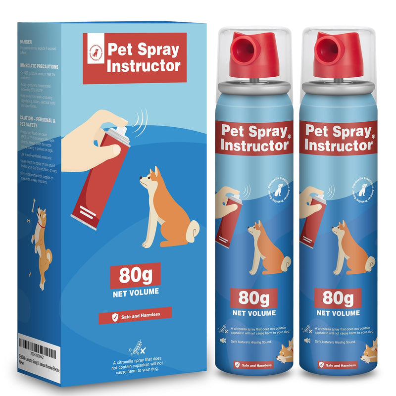 Corrector Spray Dog Trainer - 80ml 2 Pack Professional Dog Corrector Spray for Stops Barking, Jumping, Aggression & Unwanted Behaviors, Safe, Humane & Effective 2-pack