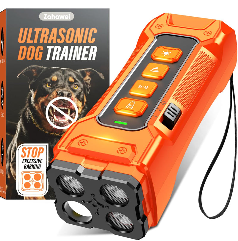 Dog Bark Deterrent Devices, Anti Barking Device 3X Ultrasonic Bark Control Device 50ft Range, Rechargeable & Safe Dog Training Tool for Quiet Walks and Peaceful Homes