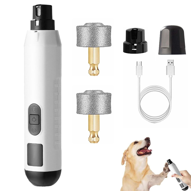 Silent Groom Pro, Nail Trimmer with LED Light & 5 Speeds, Nail Grinder Trimmer for Dogs & Cats, Quiet Electric Pet Nail File for Calm Grooming, USB Rechargeable (Replacement Grinding Heads)