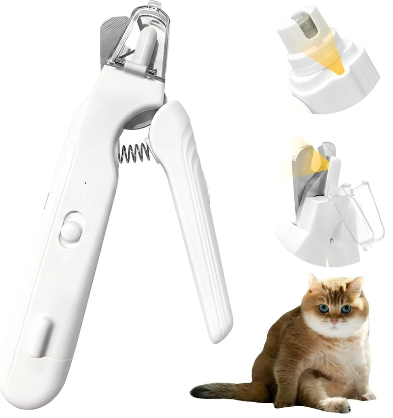 2 in 1 Dog Nail Trimmers & Dog Nail Grinder for Large Medium Small Cats Claw Trimmer with 2 LED Lights & Splash Guard,USB Rechargeable Pet Claw Care Grooming - PawsPlanet Australia
