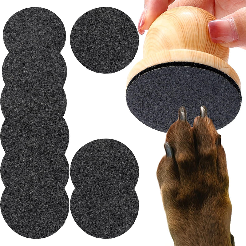 Dog Nail File with 9 Replaceable Filing Discs Dog Scratch Board for Safe and Convenient Nail Care Dog Nail Scratch Board Keep Your Dog and Cat's Nails Smooth（Natural Wood Color） - PawsPlanet Australia