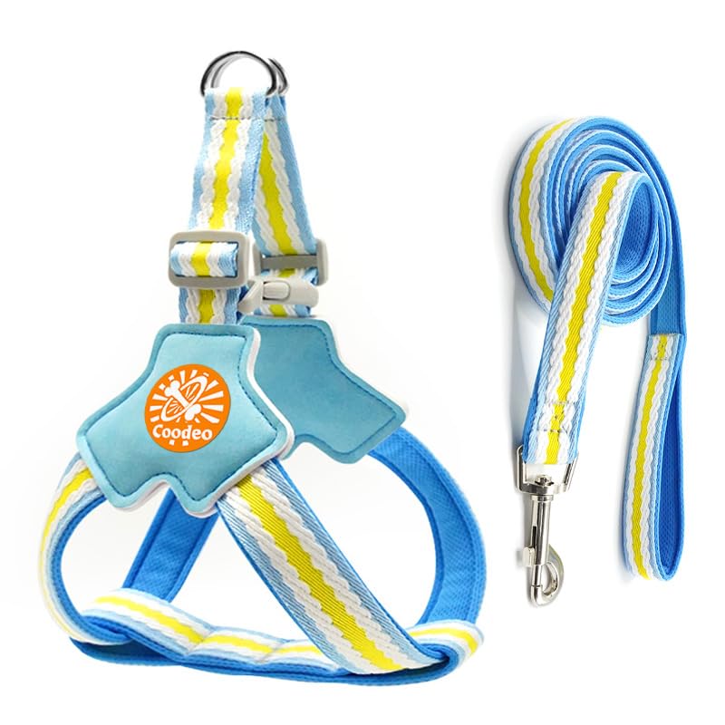 COODEO Anti-Pull Dog Harness with Reflective Strips & Breathable Padding & Anti-Escape Design, Quick Adjustable Dogs Training & Walking (Blue, S) Blue - PawsPlanet Australia