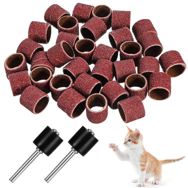 42 Pack Nail Grinder Replacement Kit, Nail Grinders for Dogs Replacement Kit, Pet Nails Grinder with Sanding Drum Bands, Dog Claw Grooming Trimmer Supplies Care, Pet Smoother Claw Care - PawsPlanet Australia