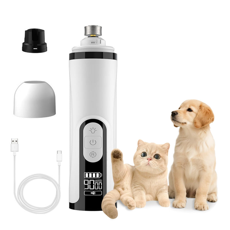 Pet Nail Grinder Quiet Professional Cats Cordless Clippers Cat Claw Care Cat Grooming Clippers Cat Grooming Supplies with Charging Cable Easy to Hold Safety Guard for Small Dogs Cats White - PawsPlanet Australia