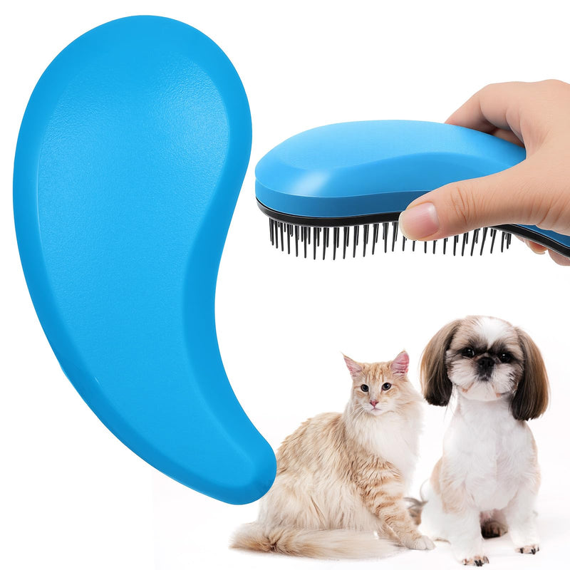 Small Dog Brush Grooming Tool for Teddy Yorkies Shih Tzu Chihuahua Maltese, Puppy Hair Brush (Blue)