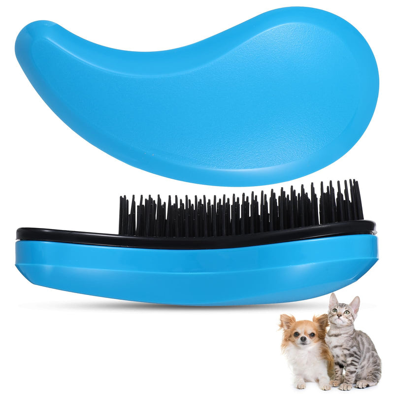 Small Dog Brush, Puppy Brush Grooming Tool, Gentle Cleaning Slicker Hair Brushes Remover for Teddy Yorkies Maltese Shih Tzu Chihuahua Cats Rabbits (Blue)