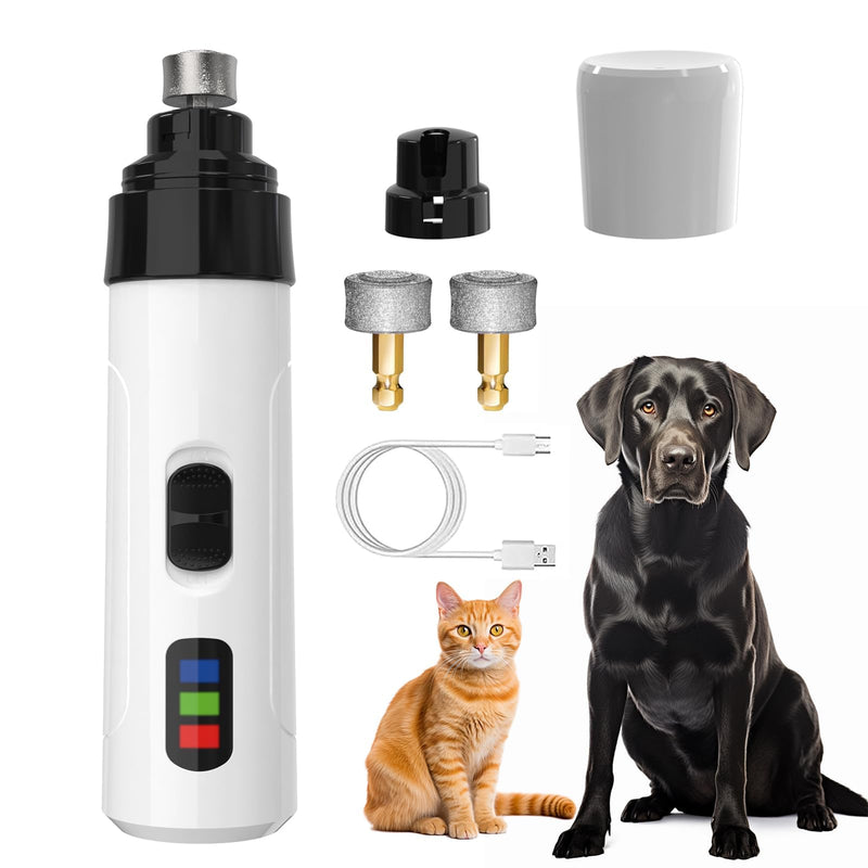 Dog Nail Grinder Upgraded,Professional 2-Speed Pet Nail Trimmer,Quiet and Low-Vibration Dog Nail Trimmers,and 3 Ports for Large,Medium,Small Pets with Hard or Thick Nail - PawsPlanet Australia
