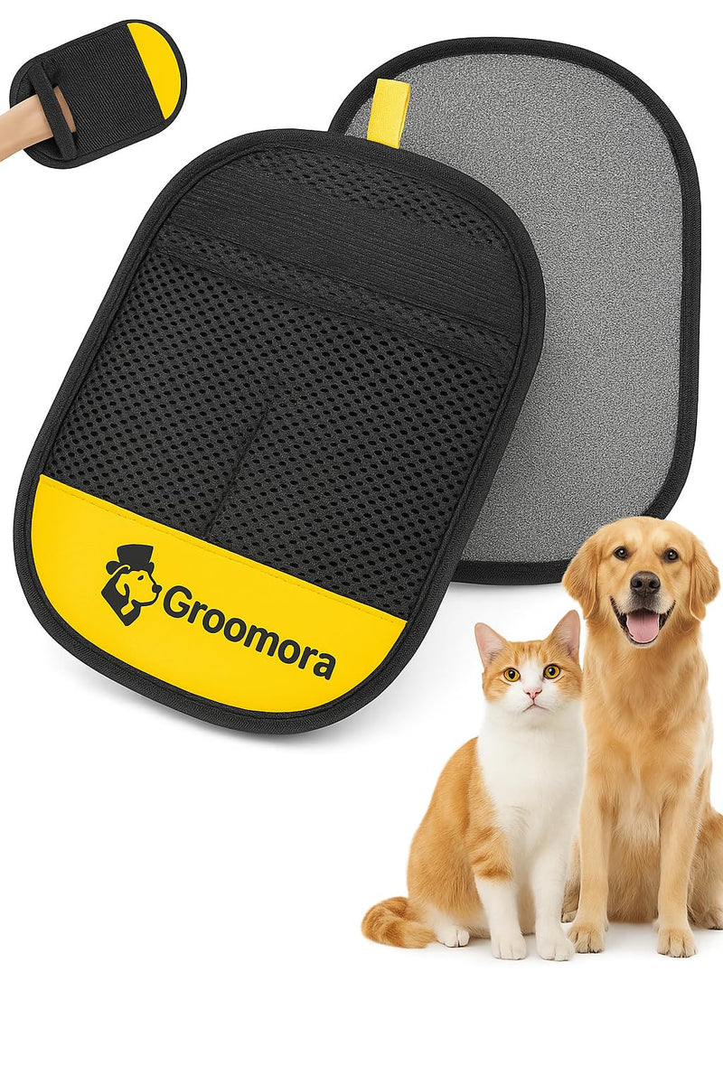 Electrostatic Pet Hair Removal Glove - Reusable for Dogs Cats, Couch Furniture Carpet Car Seat, Washable Grooming Mitt Lint Remover Tool - PawsPlanet Australia