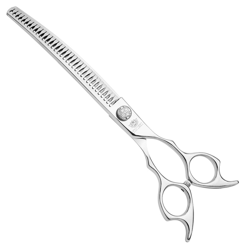 Curved Chunkers Shears Dog Grooming Professional 7.5 in Chunkers Scissors for Dogs Japan VG10 Stainless Steel Pet Grooming Thinning Scissors for Cut for Dogs and Cats. Curved Chunkers - PawsPlanet Australia