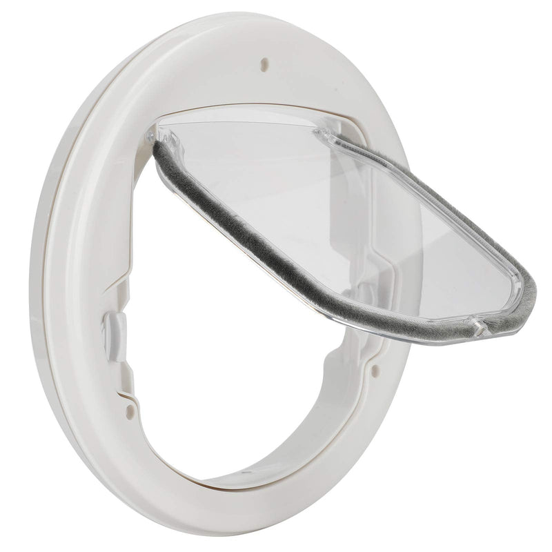 Two Way Cat Door, 29x29x3.5cm Cat Flap Magnet Door Dog Round Plastic Doorway for Puppy Doggie Kitten Screens Windows Interior Exterior Circumference