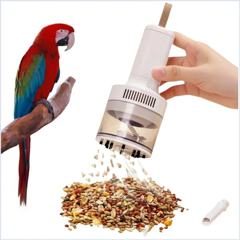 Bird Food Electric Separator,Bird Cage Cleaner,Pet Hair Collector, Mini USB Vacuum Cleaner for Bird Cage Debris Separation, Eraser Shavings, Dust, Feathers, Pet Hair, Car & Computer Keyboard Cleaning White