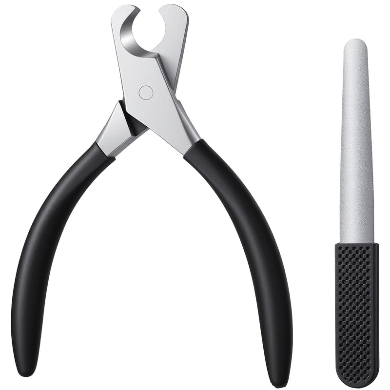 Stainless Steel Dog Nail Clippers, Heavy Duty Pet Nail Trimmer with Small Nail File Full Metal Professional Clipper for Large Medium Small Dogs Cats - PawsPlanet Australia