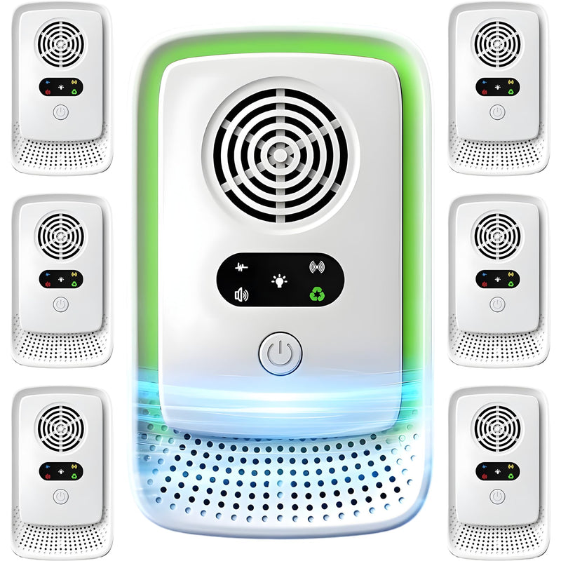 Aurasonic 2026 Upgraded Ultrasonic Pest Repeller Indoor – 6 Pack Plug-in Device for Home, Office & Warehouse