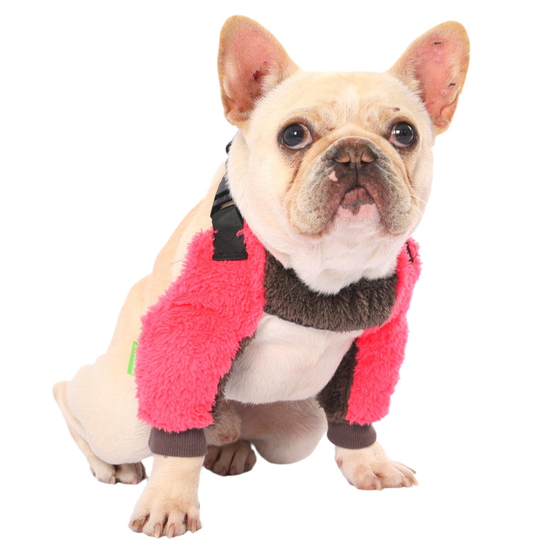PetWarm Dog Front Leg Sleeves for Winter, Recovery Elbow and Knee Protector, Anti-Licking Pair for Small Dogs, Post-Surgery Protection, Compatible with Dog Jackets, Pink, S