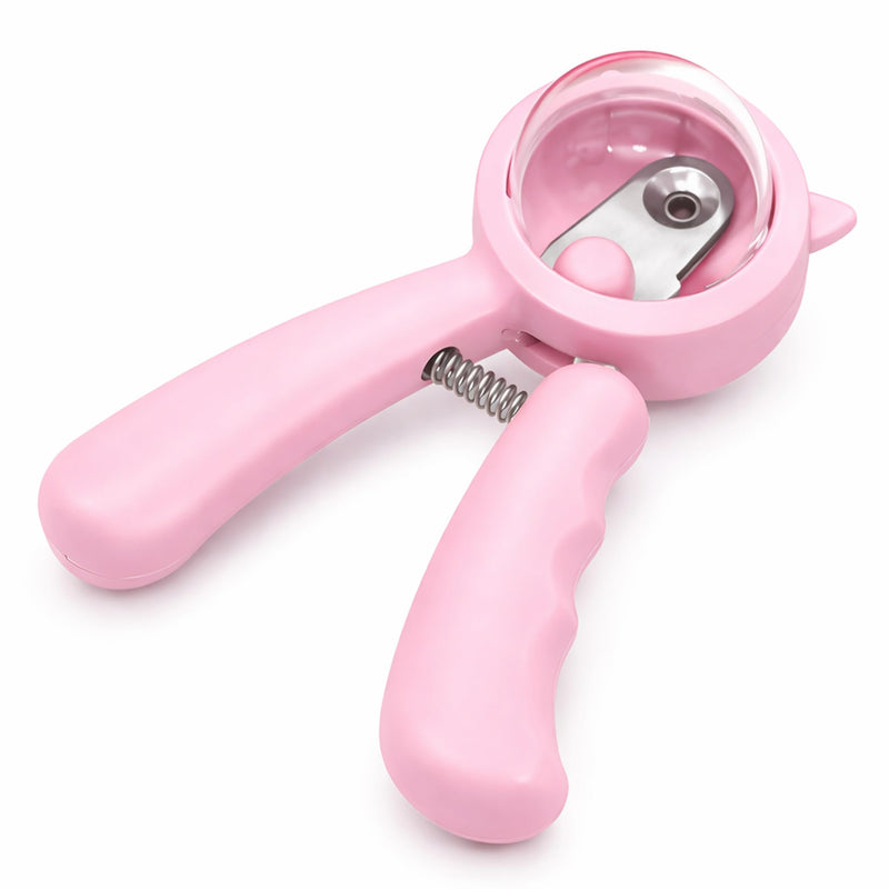 Kitten Nail Clippers Set – 3mm Safety Hole, Splash-Free Nail Trimmer for Tiny Paws, Stress-Free Grooming, Includes Nail File, Cleaning Brush, Cotton Swabs, and Zipper Bag Pink - PawsPlanet Australia
