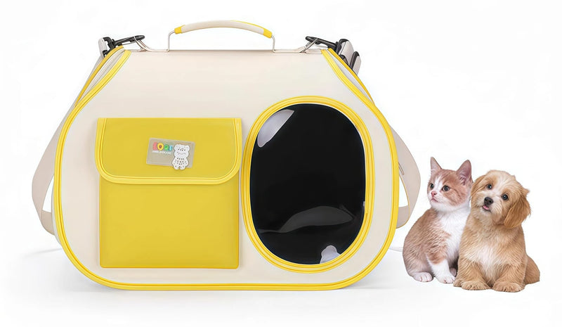 Dog Purse Carrier for Small Dogs-Pet Carrier Purse for Kitty and Puppy Soft Sided Carrier with Breathable Mesh Lightweight Pet Carrier Sling for Outing Travel Vet-Bright Yellow Bright Yellow One Size