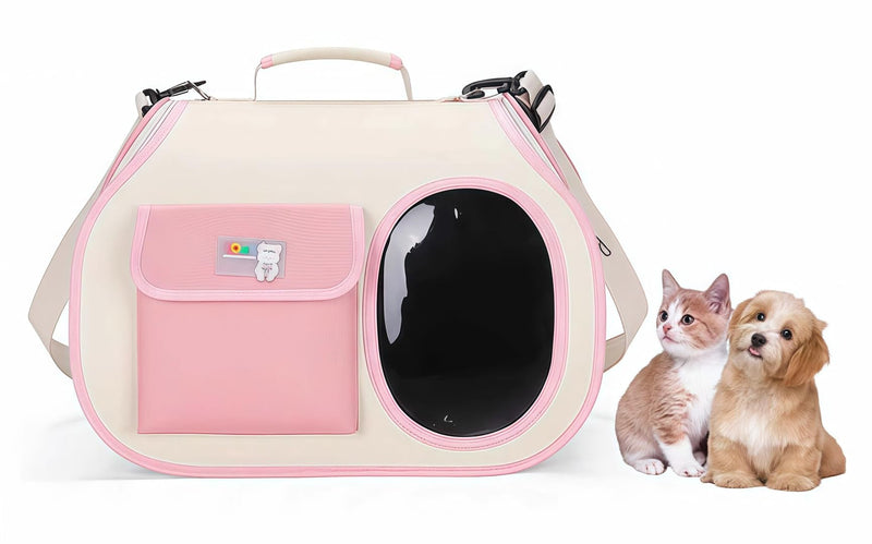 Dog Purse Carrier for Small Dogs-Pet Carrier Purse for Kitty and Puppy Soft Sided Carrier with Breathable Mesh Lightweight Pet Carrier Sling for Outing Travel Vet-Pale Pink Pale Pink One Size