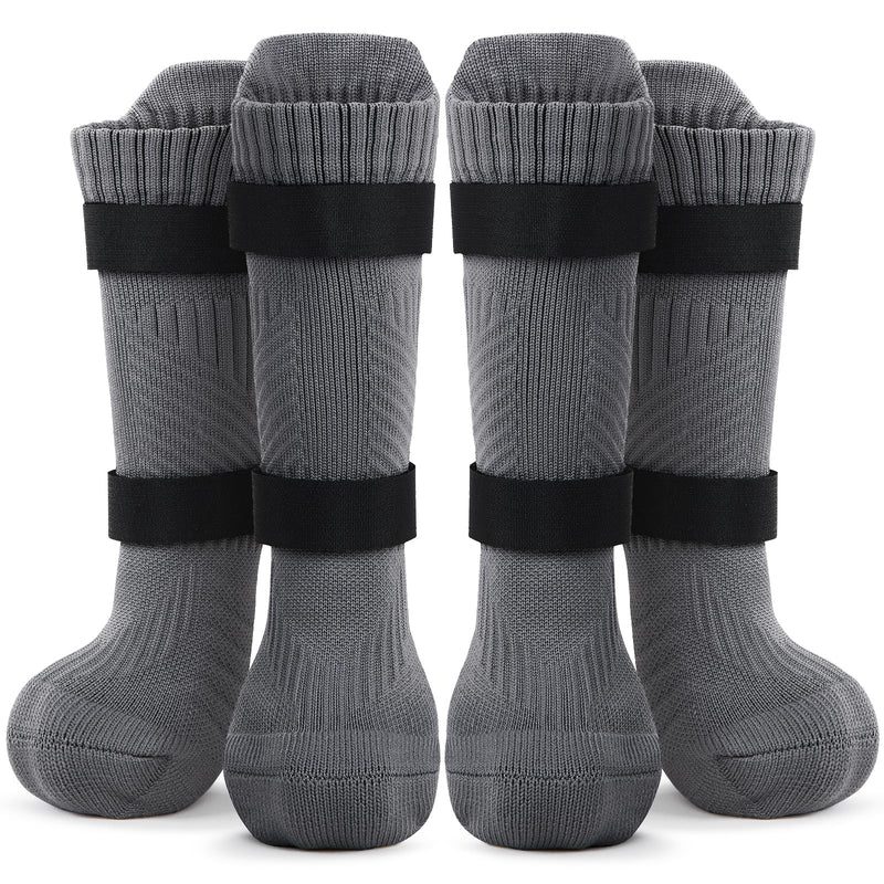 LOOBANI Dog Socks for Outside to Prevent Licking Paws, Dog Socks for Winter Hot Pavement, Dog Booties for Small Medium Large Senior Dogs, Dog Boots & Paw Protectors with Straps Gray M