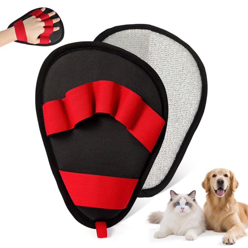 Pet Hair Removal Glove-The Ultimate Hair Removal Tool with 5-Finger Design Electrostatic Magic Brush,Wide Anti-Slip Strap,Fatigue-Resistant and Reusable for Pet Hair on Clothing,Sofas and Carpets - PawsPlanet Australia