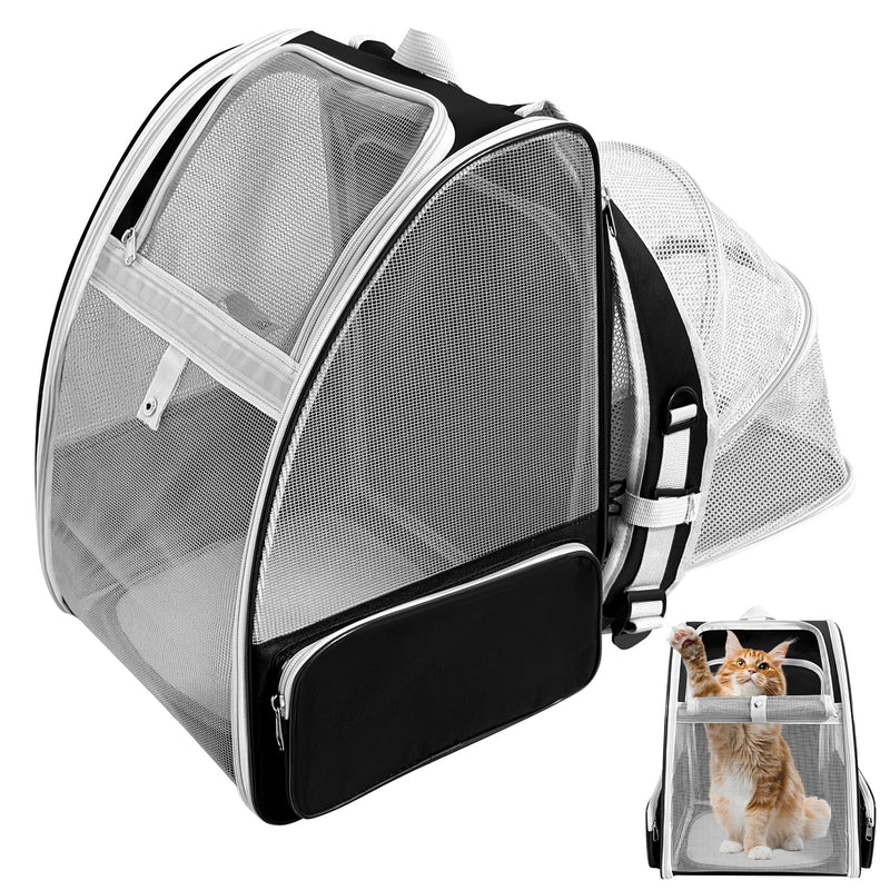 Cat Backpack Carrier,Expandable Pet Carrier Backpack for Cat and Small Dogs,for Hiking, Camping and Travelling Use,Collapsible Carrier with Breathable Mesh,Gray - PawsPlanet Australia