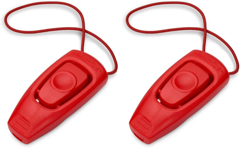 Company of Animals Whizzclick, Clicker and Whistle Combined, Recall and Reward Training, Wrist Strap, for All Dogs Including Sensitive Dogs and Puppies (Pack of 2) One Size (Pack of 2) - PawsPlanet Australia