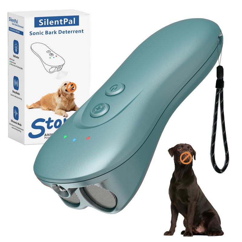 Dog Bark Deterrent Device,Anti-Barking Device,Up to 15Ft Long Range & Rechargeable Bark Control,Stop Barking Dog Devices,Safe for Dogs Training,Indoor & Outdoor QG01 Green