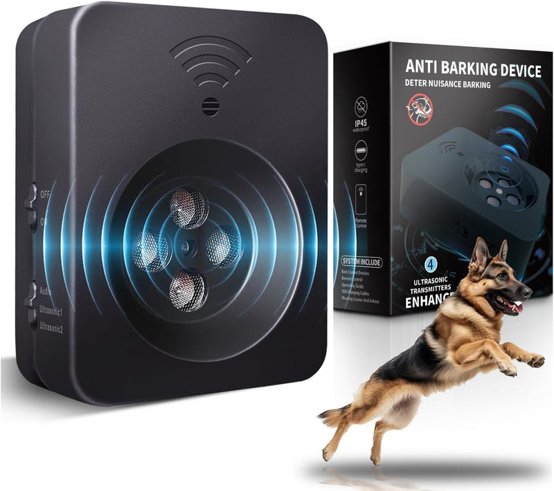 Anti Barking Device for Dogs Long Range 50ft, Ultrasonic Dog Bark Deterrent Device with Stop Dog Barks - Dog Barking Stopper, Bark Box, Barking Control Devices for Dog Training in Outdoor/Indoor 1 Pcs