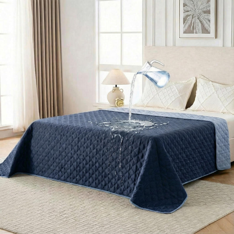 Waterproof Dog Blanket, Couch Cover for Dogs Washable, Reversible Dog Bed Cover, Couch Furniture Protector. (Dark＆Light Blue, 68 X 82 Inch - 1 Pack) Dark＆light Blue - PawsPlanet Australia