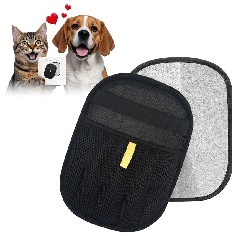 Pawsome Pets Pet Hair Removal Glove Gift Set for Cats & Dogs, Upgraded Five-Finger Electrostatic Pet Hair Gloves, Reusable Magic Brush Pet Hair Remover Tool for Laundry, Couch, Carpet, Car Seat - PawsPlanet Australia
