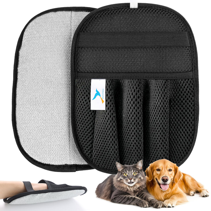 Upgraded Pet Hair Removal Glove – Electrostatic Five?Finger Design for Effortless Dog & Cat Hair Removal on Couch, Carpet, Car Seats, Bedding & Laundry – Reusable & Washable - PawsPlanet Australia