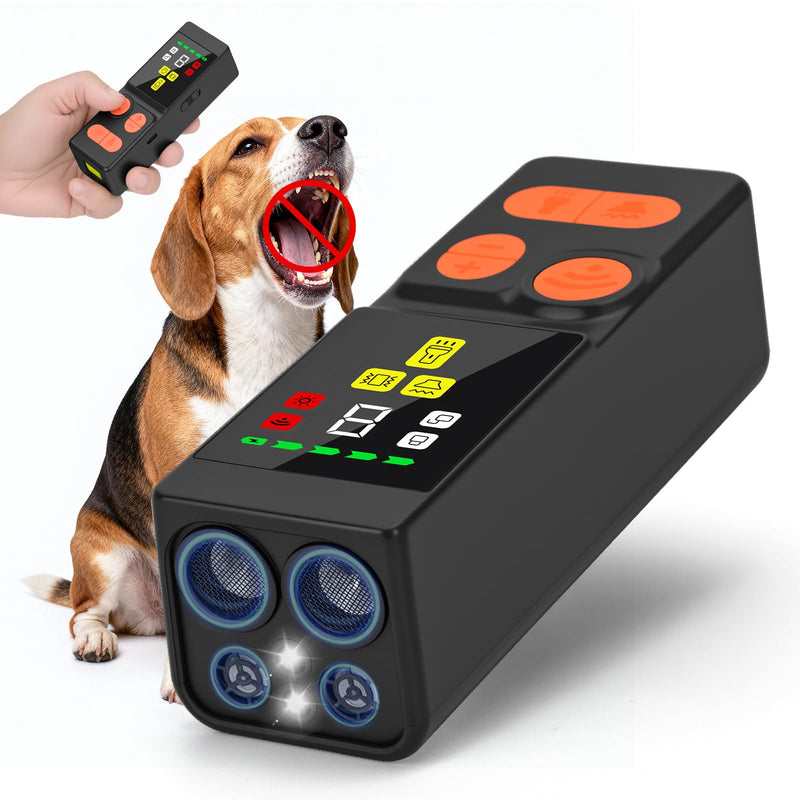 Dog Bark Deterrent Devices 2026 New Updated 4X Ultrasonic Anti Barking Device with 10 Modes & LED Light, 45ft Range Rechargeable Handheld Trainer for Dogs Humane Bark Control