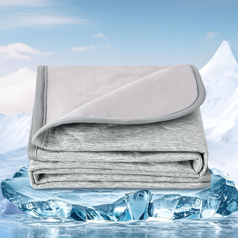 Premium Dog Cooling Blanket,Ultra-Soft & Lightweight Reversible Throw for Dogs,Washable Pet Throw Blanket with Q-MAX>0.4 for Summer,Couch Protector & Dog Bed Cover & Reusable & Built-in Strap 40x60 L"40x60" - PawsPlanet Australia