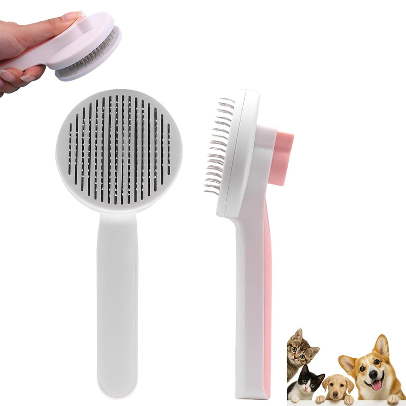 Cat Brush for Shedding, Pet Hair Remover Glove & Flea Comb, Grooming Brush for Long or Short Haired Cats, Kitten & Rabbit Massage Tool, Removes Loose Fur, Indoor Pet Accessories - PawsPlanet Australia