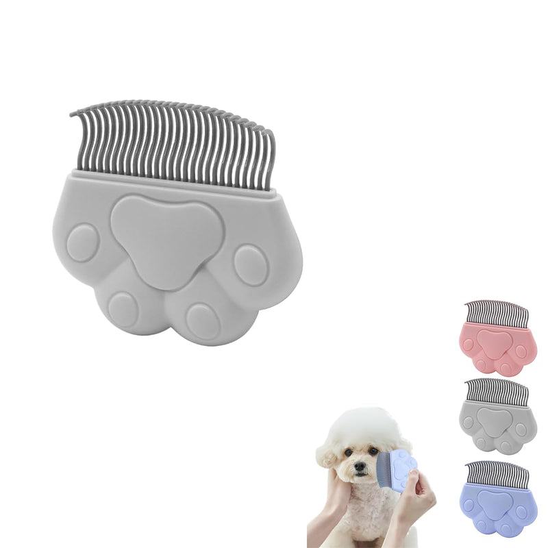 Cat Comb Pet Short Long Hair Removal Massaging Shell Comb Soft Deshedding Brush Grooming And Shedding Matted Fur Remover Massage Dematting Tool For Dog Puppy Rabbit(Grey) Grey