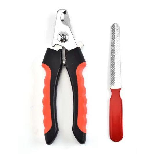 Dog Nail Clippers and Cat Nail Clipper Set with Light—Safe, Easy, and Precise Grooming Tool for Dogs, Cats, Puppies, and Small Pets (Red) Red - PawsPlanet Australia