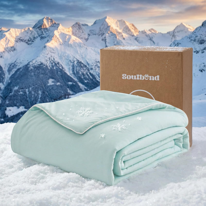 Soulbond Cooling Blanket for Extra Large Dog - Q-MAX>0.45, Washable Cool Pet Throw Blanket for Cat, Puppies, Breathable Soft Self-Cooling Dog Bed Mat for Crates Couch Sofa, 50x60 Inch, Aqua Green 50" x 60" (X-Large) - PawsPlanet Australia