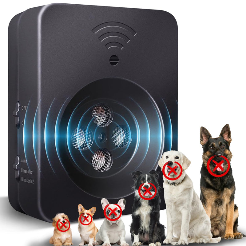2026 Upgraded Ultrasonic Dog Bark Deterrent, Automatic Anti-Barking Device with 3 Modes, 50FT Long Range Rechargeable Bark Control for Indoor Outdoor Use, Safe for Small Large Dogs (Black) - PawsPlanet Australia