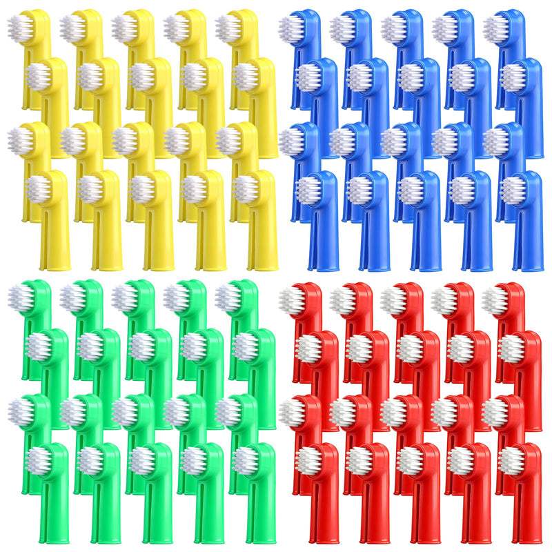 LemonRoad 100 Pcs Dog Toothbrush Pet Finger Brushes Teeth Cleaning Kit Toothbrush Oral Dental Brush Cleaning Pet Tooth Brush Care for Small to Large Dog, Cat, Puppy & Kitten - PawsPlanet Australia