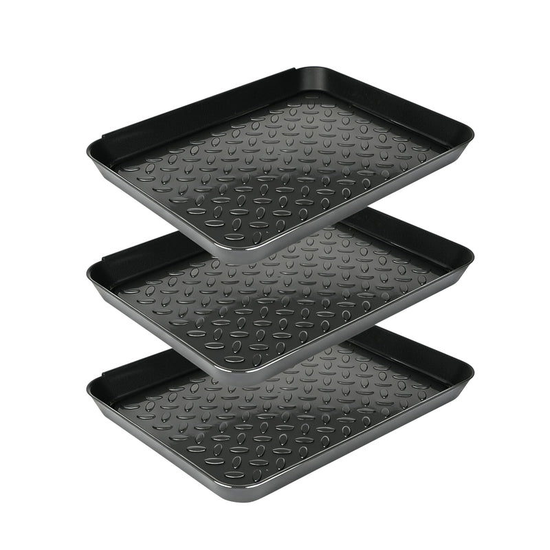 3Pcs Boot Tray 14 x 11 Inch Waterproof Boot Mat Wet Shoe Tray & Pet Food Mat, Multi-Purpose Garden Tool for Entryway Indoor Boots Shoes Pets 3 - PawsPlanet Australia