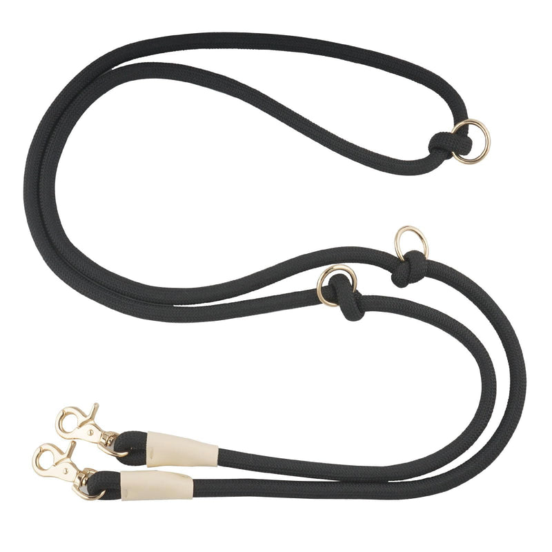 Multifunctional 8.5 ft Nylon Rope Hands Free Dog Leash for Running Small Medium Large Dogs, Waist Leash for Dog Walking, Adjustable Crossbody Over Shoulder Lead (Black, 8.5FT x 10MM) Black - PawsPlanet Australia